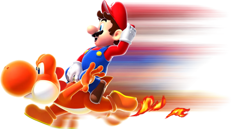 File:SMG2 Artwork Dash Yoshi.png
