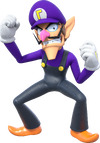 Artwork of Waluigi in Super Mario Party (also used in Mario Party Superstars and Super Mario Party Jamboree)