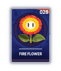 The Fire Flower card from The Super Mario Galaxy Movie Collectible Cards