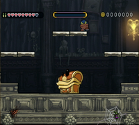 Screenshot of a Treasure Chomp in Boogie Mansion.