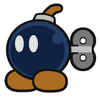 A Bob-omb in Paper Mario: The Origami King