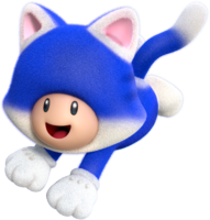 Artwork of Cat Toad from Super Mario 3D World.