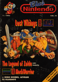 Cover of issue 1/1993 of the Hungarian Club Nintendo magazine