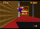 Mario entering the Bowser in the Dark World