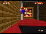 Mario entering the Bowser in the Dark World