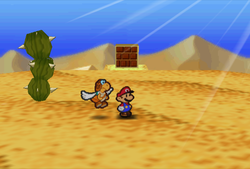 Twentieth ? Block in Dry Dry Desert of Paper Mario.