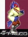 Artwork of Falco Lombardi from Super Smash Bros. Melee