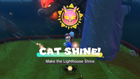 The "Make the Lighthouse Shine" Cat Shine in Fur Step Island in Bowser's Fury