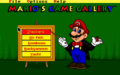 The main menu of the game, with the alternative name Mario's Game Gallery