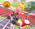 Thumbnail of the Dry Bones Cup challenge from the Summer Festival Tour; a Combo Attack challenge set on N64 Royal Raceway T (reused as the Dry Bowser Cup's bonus challenge in the 2021 Yoshi Tour)