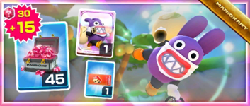 The Nabbit Pack from the 2021 Holiday Tour in Mario Kart Tour