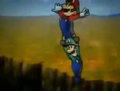 Mario and Luigi performing a Spin Jump in the Mario & Luigi: Superstar Saga Japanese commerical.