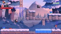 Screenshot of Slippery Summit level 6-6 from the Nintendo Switch version of Mario vs. Donkey Kong