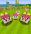 Image of Minecraft: Wii U Edition showing pigs patterned after Midbus.