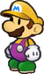 Mario with the W Emblem equipped from Paper Mario: The Thousand-Year Door