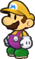 Mario equipped with the W Emblem