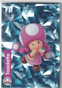 Limited edition Toadette card from the Super Mario Trading Card Collection