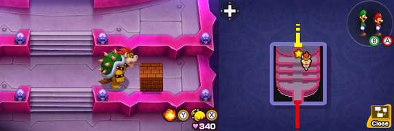 Block 98 in Peach's Castle of Mario & Luigi: Bowser's Inside Story + Bowser Jr.'s Journey.