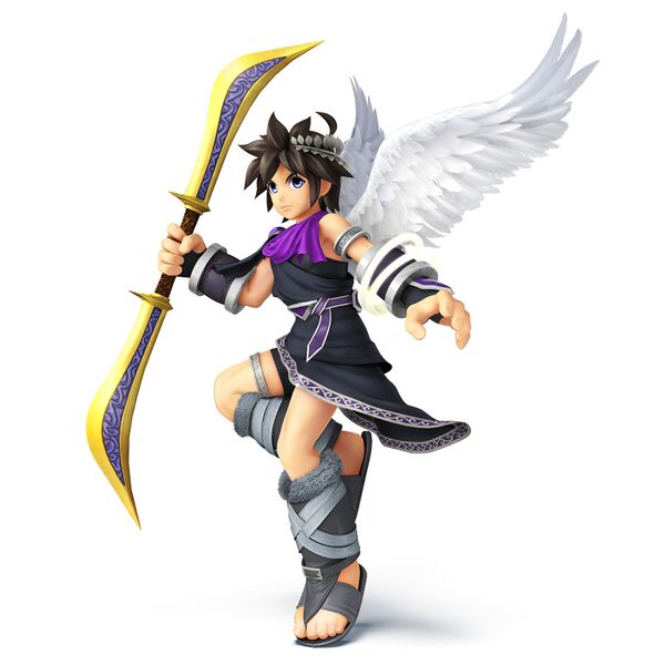 File:Pit SSB4 Artwork - Black.jpg - Super Mario Wiki, the Mario ...