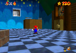 Mario on the third floor of Mushroom Castle