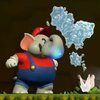 Squared screenshot of Elephant Mario spraying water from Super Mario Bros. Wonder.