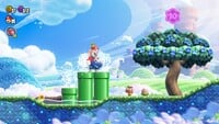 The second 10-flower coin in the level Welcome to the Flower Kingdom! in Super Mario Bros. Wonder