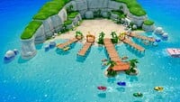 Players in boats in Super Mario Party Jamboree