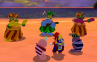 Doot-Doot Sisters in Sirena Beach in the game Super Mario Sunshine.