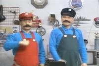 Mario and Luigi in the Korean live-action segments of The Super Mario Bros. Super Show!