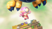 Toadette being dropped by Wingo in Stumpy Springs Sanctuary.