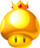 Artwork of a Golden Mushroom in Mario Kart Wii