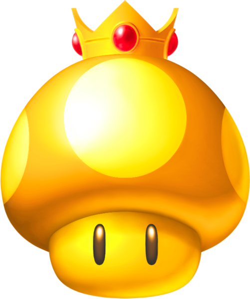 File:Golden Mushroom Artwork - Mario Kart Wii.png