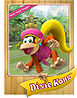 Level 1 Dixie Kong card from the Mario Super Sluggers card game