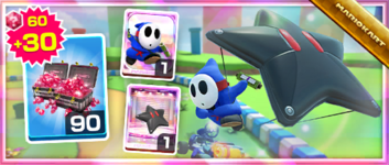 The Shy Guy (Ninja) Pack from the Bowser Tour in Mario Kart Tour