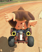 Donkey Kong performing a trick.