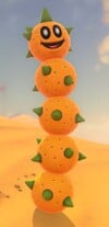 An NPC Pokey in Mario Kart World