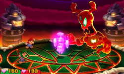Cackletta's soul after it's turned red when low on HP, from Mario & Luigi: Superstar Saga + Bowser's Minions