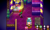 The arcade in Little Fungitown in Mario & Luigi: Superstar Saga + Bowser's Minions