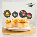 Mario Kart World cupcake toppers