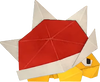 An origami Spiny from Paper Mario: The Origami King.