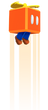 Mario jumping within a Propeller Box