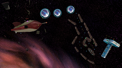 A screenshot of Space Junk Galaxy during the "Pull Star Path" mission from Super Mario Galaxy.