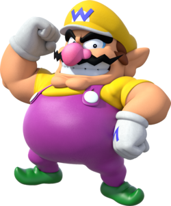 Artwork of Wario for Super Mario Party