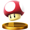 Poison Mushroom's trophy render from Super Smash Bros. for Wii U