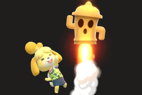Isabelle's down special in Super Smash Bros. Ultimate