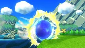 Sonic the Hedgehog's Spin Dash in Super Smash Bros. for Wii U.