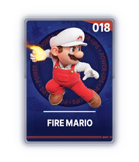 The Fire Mario card from The Super Mario Galaxy Movie Collectible Cards
