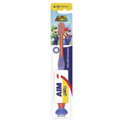 AIM toothbrush with a color scheme inspired by Mario