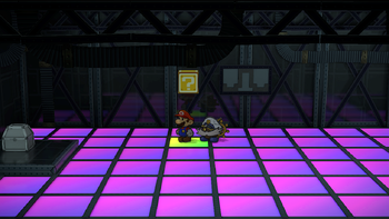 Second block in the X-Naut Fortress in the remake of Paper Mario: The Thousand-Year Door for the Nintendo Switch.