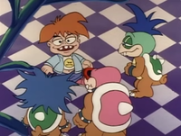 Junior asks the Koopalings to pull pranks on the Mario Bros.